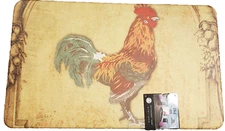 ANTI-FATIGUE NON SLIP FLOOR MAT (18"x30") PVC, ROOSTER # 1, lt tail, Master Chef