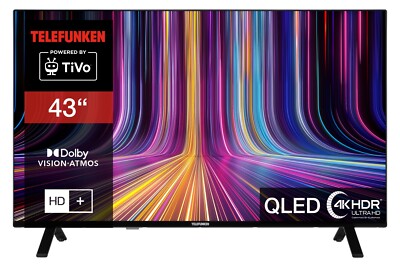 TELEFUNKEN 43 Zoll QLED Fernseher Smart TV 4K HDR Dolby Vision Atmos gebraucht