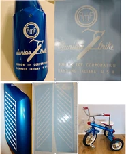 AMF Junior Toy Company Rocket Trike Tricycle Fender Decal Decals Set