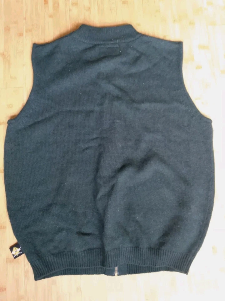 HOT SHOT NEW Wool Blend Zip Up Vest Jacket Men's XL Dark Green  - Image 4 of 4