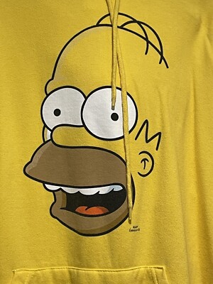 Universal Studios Adult Men's Size M Hoodie Sweatshirt Yellow