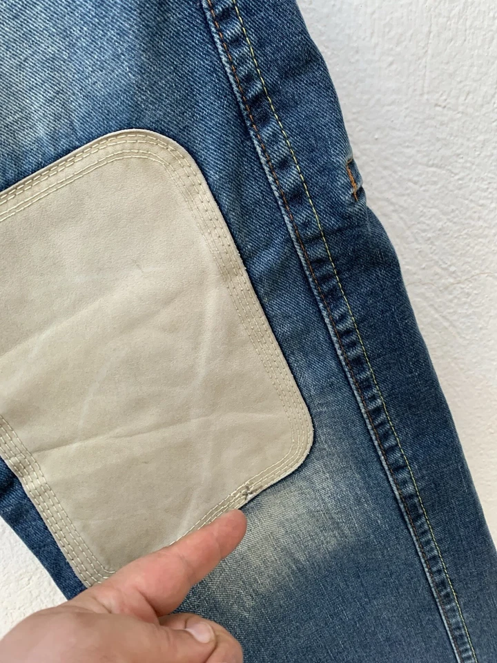 Jeans DSQUARED2 Azul Talla 50 IT (40 US) Borde de Cuero Hecho en Italia #P3 Tiene Mancha Foto 3 de 4