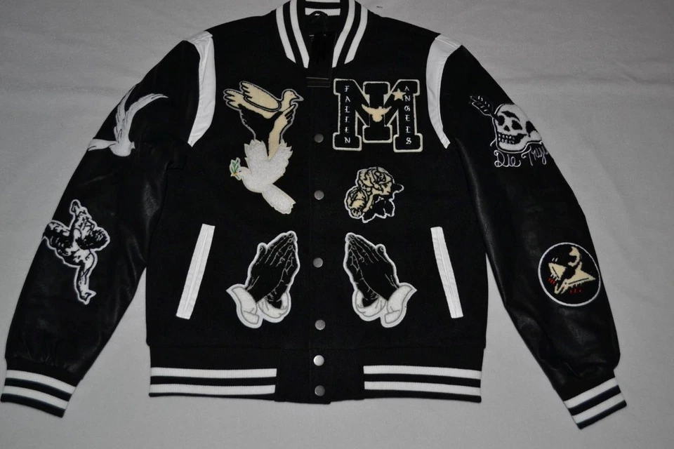 Auténtica Chaqueta Universitaria Jordan Craig Fallen Angels Negra Nueva Todas las Tallas Foto 2 de 4