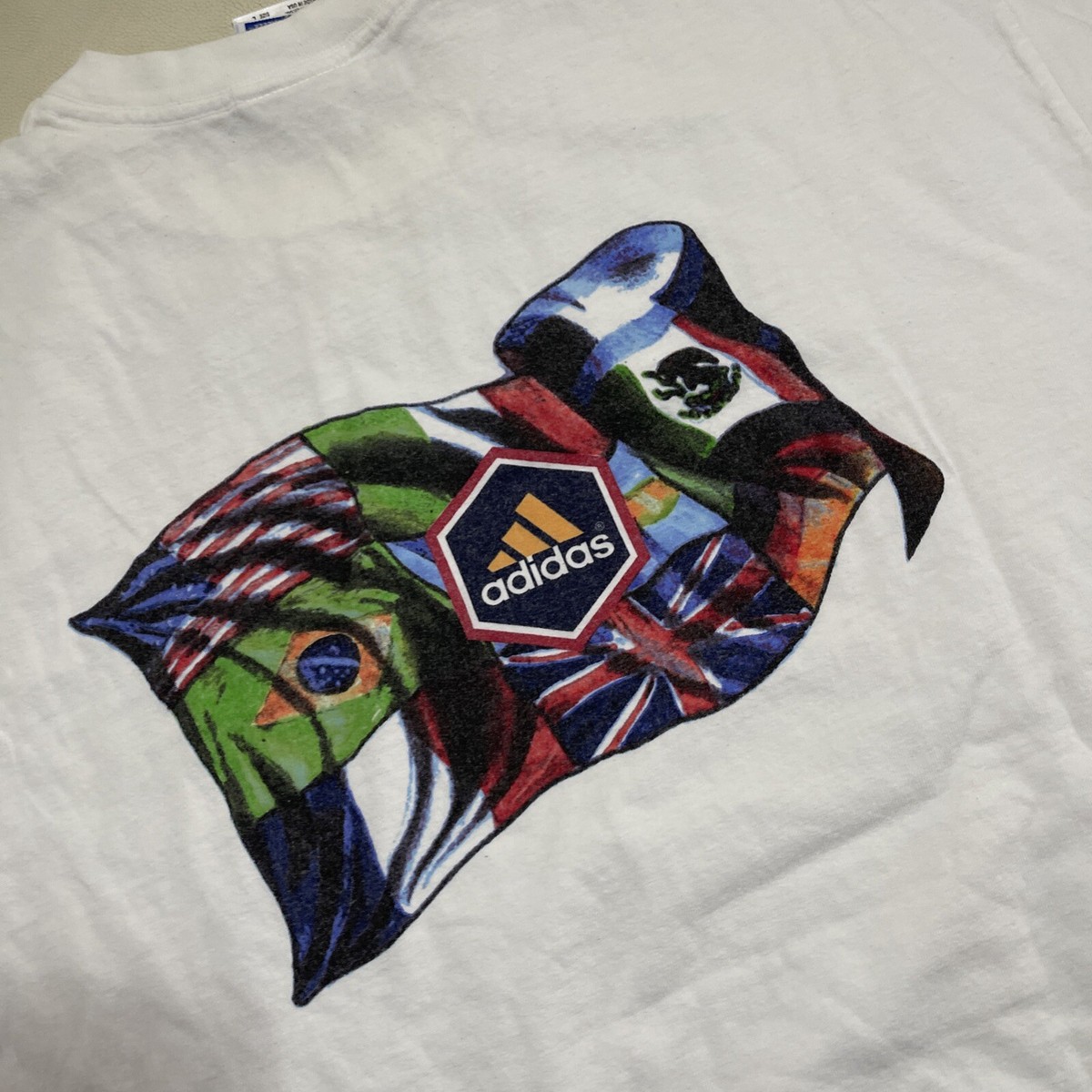 Vintage 90s Adidas 1998 World Cup shirt men's France soccer