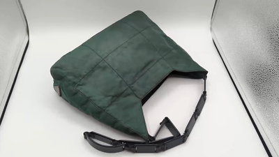 PRADA Shoulder bag Nylon Green Authentic Tessuto plastic x leather