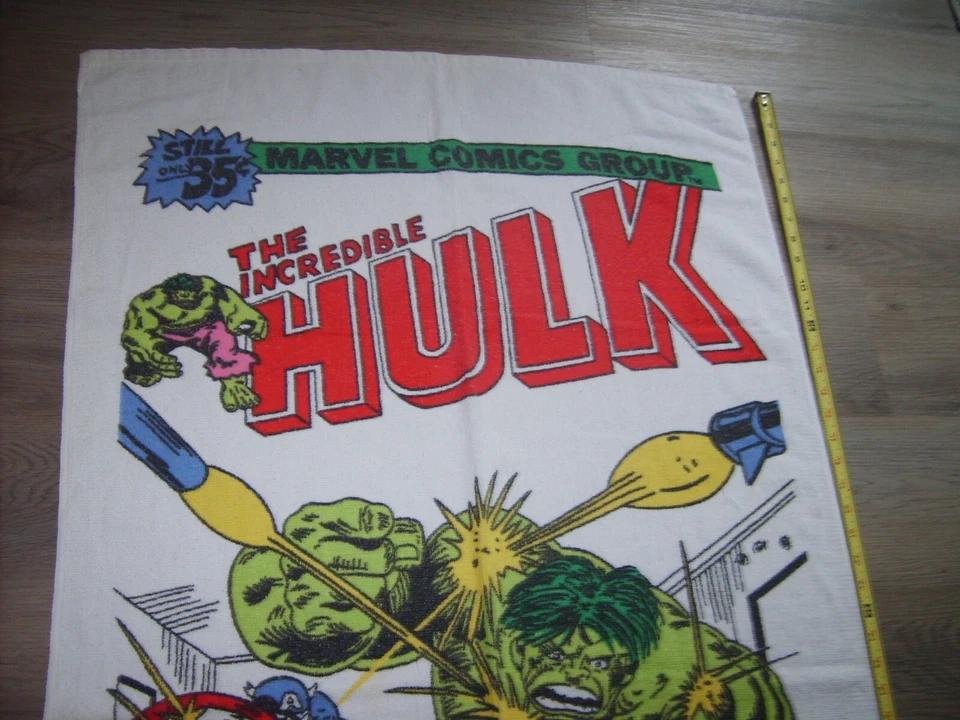 RARO Marvelmania El Increíble Hulk #232 1979 Cubierta Marvel Toalla de Playa 1985 Foto 3 de 4