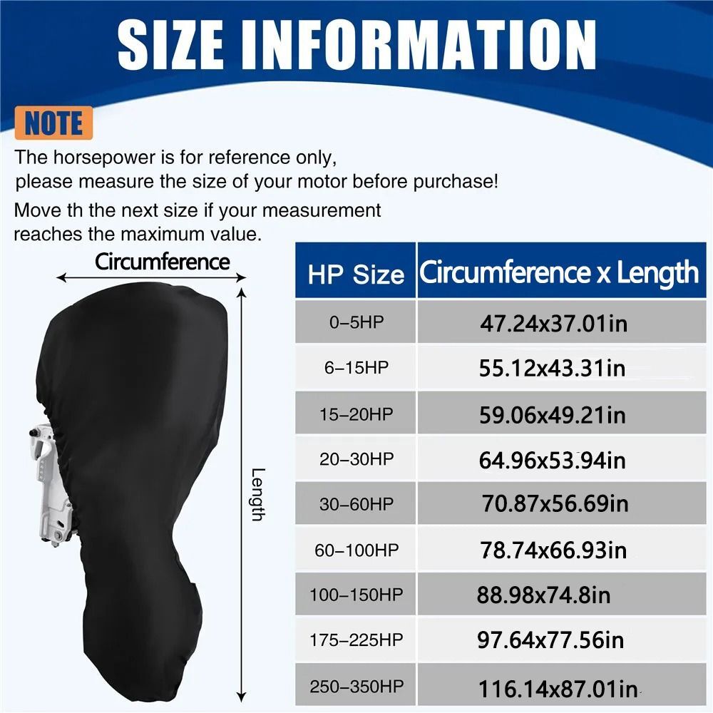 420D Oxford Fabric Boat Outboard Motor Cover Antiscratch eBay