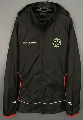 MEN DIADORA FC HANNOVER 96 2007/2008 RAIN JACKET TRAINING SOCCER FOOTBALL SIZE M