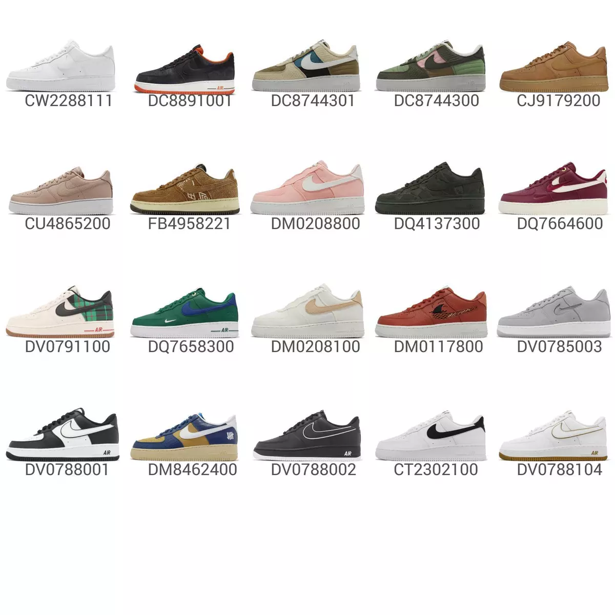 Nike Air Force 1 07 Low AF1 Men Casual Lifestyle Classic Shoes Sneakers  Pick 1