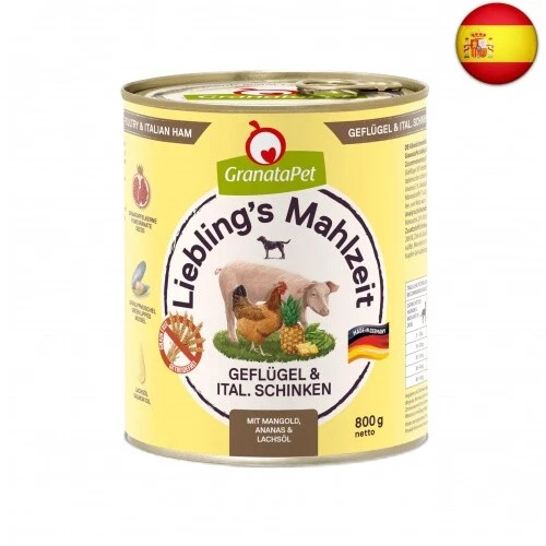 GranataPet Lieblings's Mahlzeit Aves & Italiano Jamón Humedo, Comida para - Imagen 1 de 7