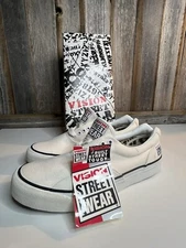 Vintage 1986 NOS RARE Vision Street Wear Skate White Shoes Size 7 1/2 NIB Low
