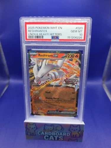 PSA 10 Reshiram Ex 020/086 Low POP of 14 Stamped White Flare Pokémon TCG