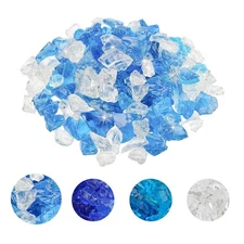 Skyflame 10-Pound Crushed Fire Glass for Gas Fire Pit | Fireplace | Vase Fill...