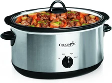 7 Quart Oval Manual Slow Cooker, Stainless Steel (SCV700-S-BR), Versatile Cookwa