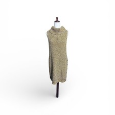 Free People Valentina Sleeveless Turtleneck Tunic Sweater Dress Size Medium T6