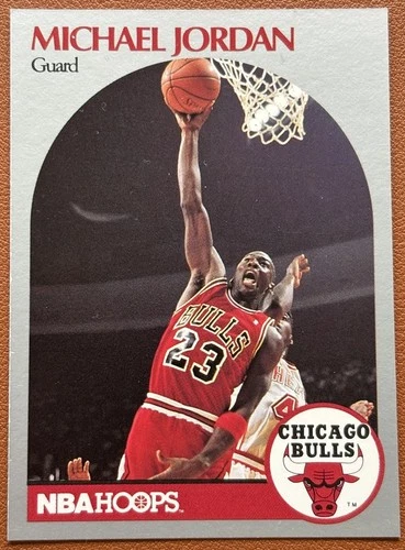 1990-91 NBA Hoops Michael Jordan #65 Chicago Bulls Base Set Basketball Card