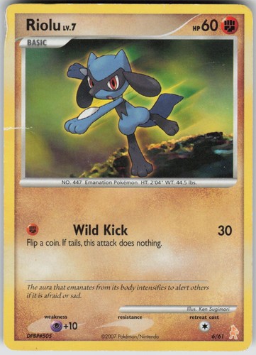 Riolu 61/130 Diamond & Pearl Pokemon DMG