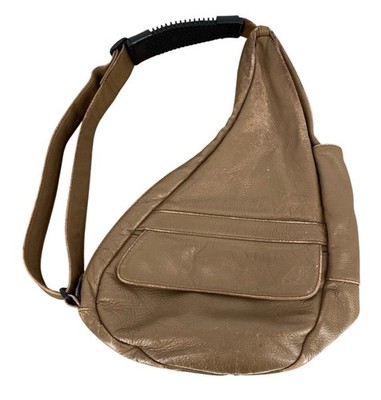 Ameribag Healthy Back Bag sling backpack USA large vintage Light Brown leather