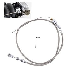36" Stainless Steel Braided Throttle Cable Kit Compatible with 97-07 36 INCH