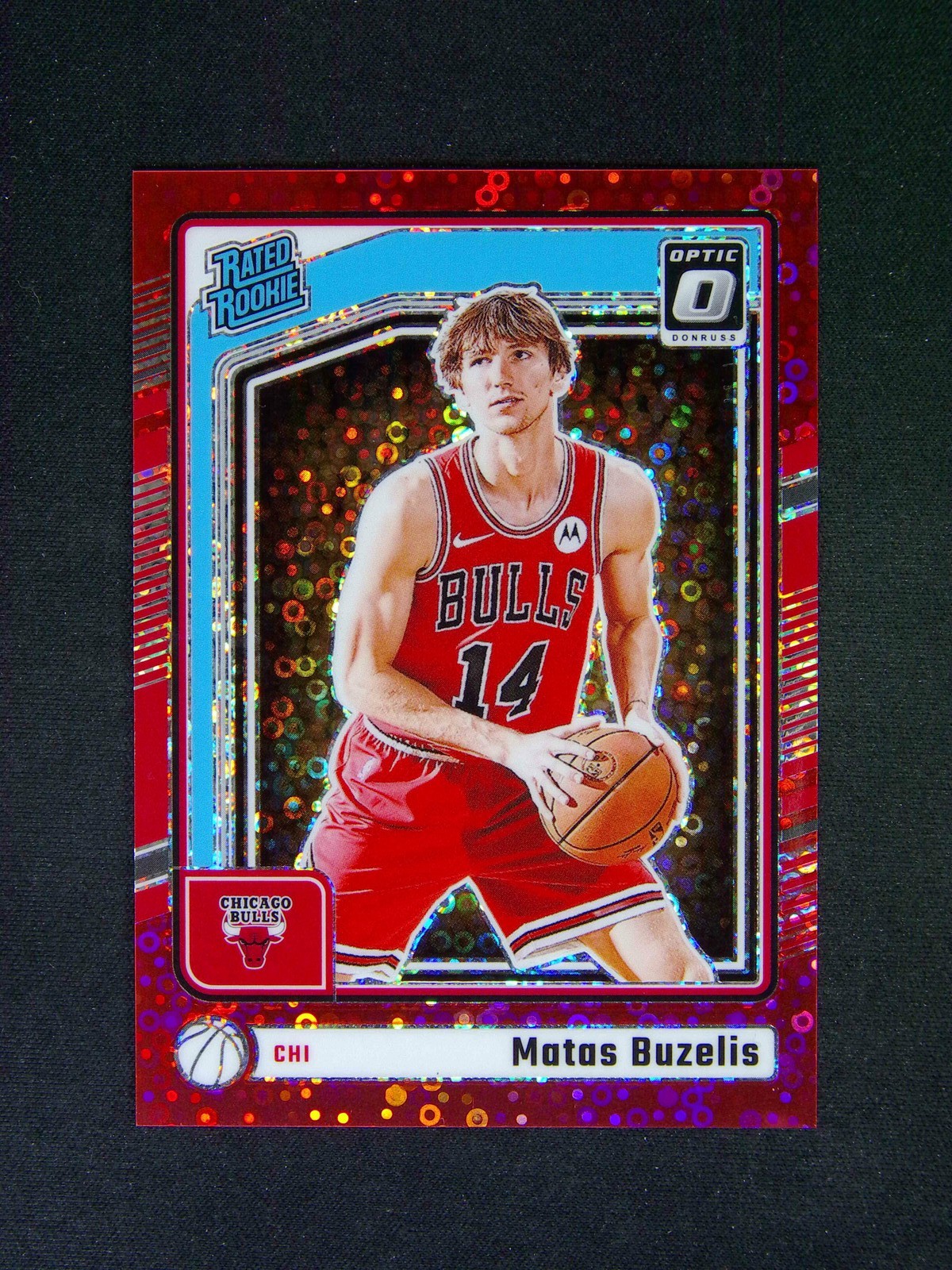 2024-25 Panini Donruss Optic Matas Buzelis #271 RC Rated Fast Break Red /75
