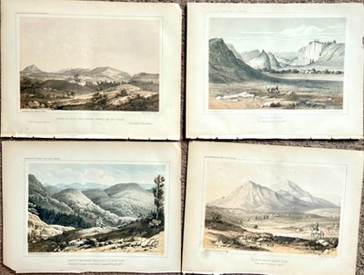4 Antique 1855 Prints: Landscapes & views, Reports of Explorations and Surveys 3