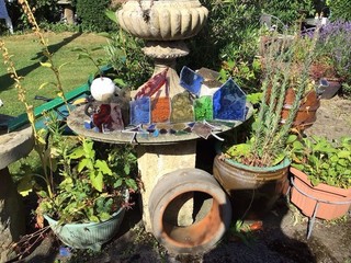 Large Amount of old Stained Glass Over 35 Pieces