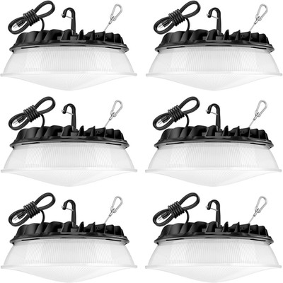 6 Pack 155W UFO LED High Bay Lights 22,500Lm Waterproof for Garage & Warehouse