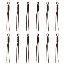 12Pcs Paracord Keychain Braided Rope Keychain Dark Brown
