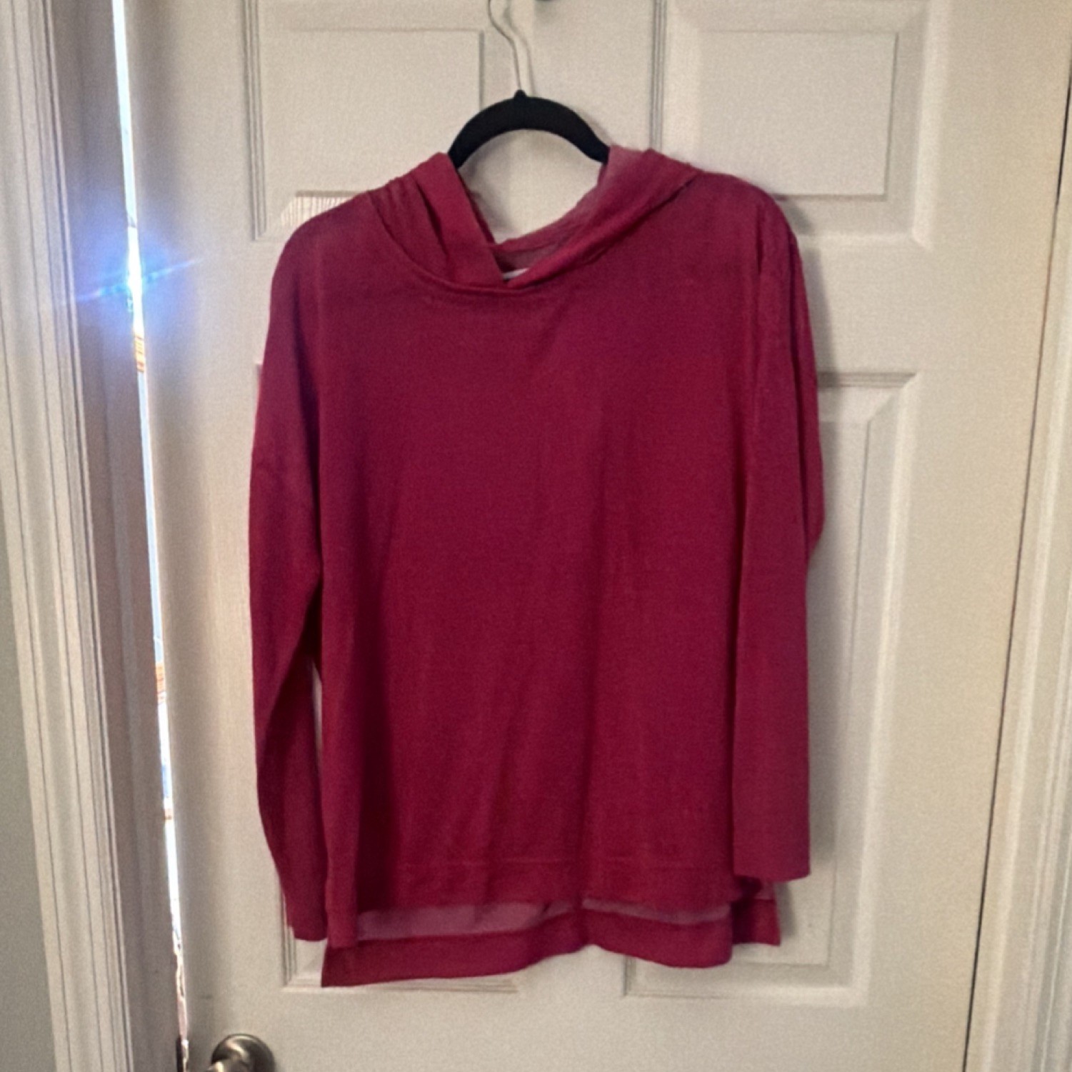 Old Navy Women's Pink Pullover Hoodie Sweatshirt M Long Sleeve Solid Casual