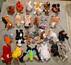 Ty Beanie Babies LOT of 24 in photo ~ Vintage Stuffed Animals w TAGS 1990s Plush