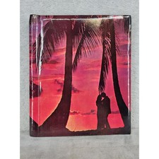 Vintage Tropical Sunset Photo Album Palm Trees Couple Silhouette Spiral Bound