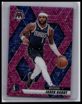 2024-25 Panini Mosaic #99 Jaden Hardy Pink Mosaic No Huddle #11/20