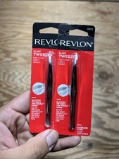 Revlon Stainless Steel Slant Tweezer New In Box 2PACK