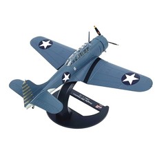 WWII US Navy SBD Dauntless Dive Bomber Model 1/72 Diecast Metal with Stand