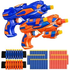 2 Pack Boys Toy Guns-Soft Foam Darts Wrist Bands, Party Supply for Kid 3-9