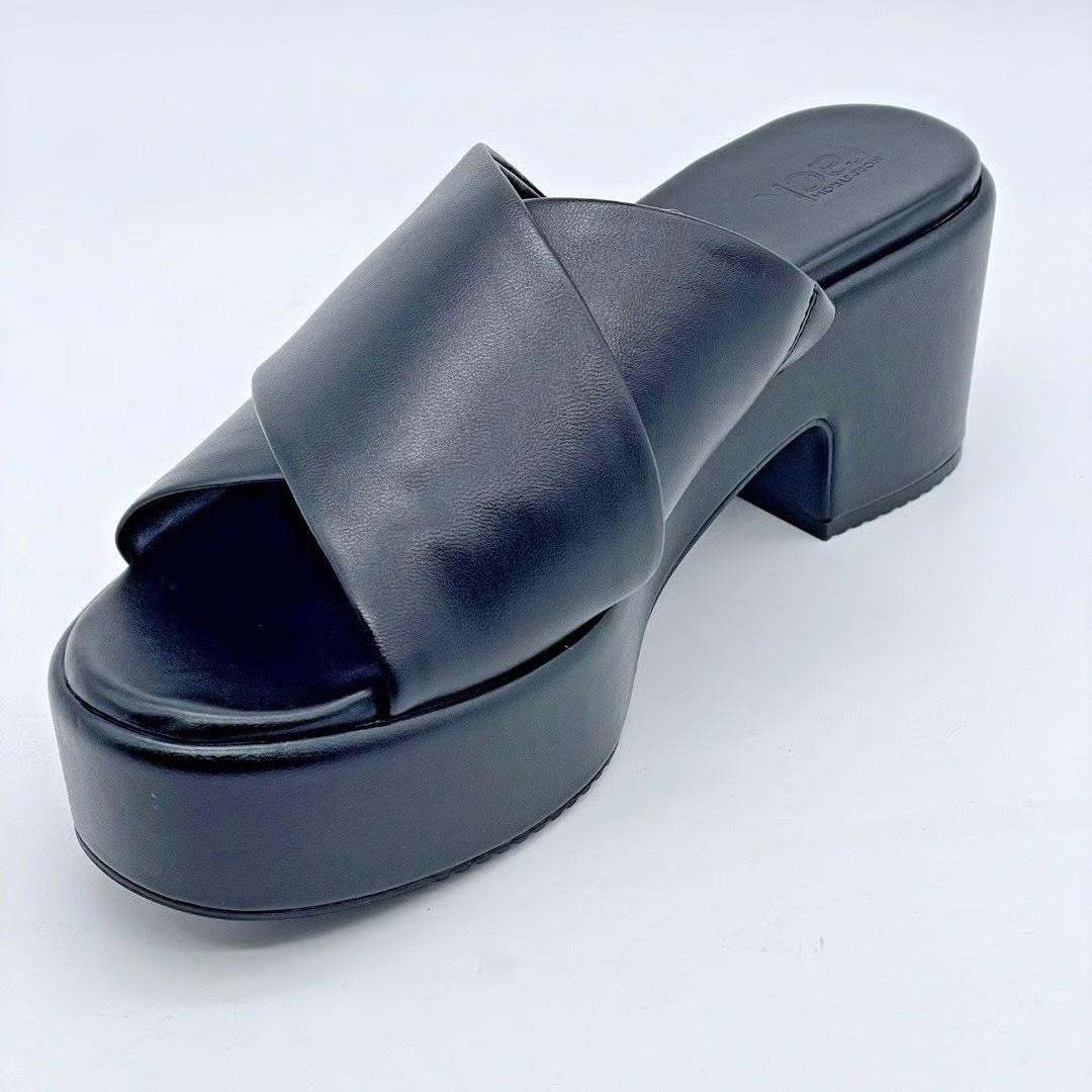 APL Sandali platform NORDSTROM RACK taglia 8 Cayleigh crossover slides neri