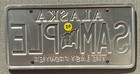 Alaska Sample License Plate AK The Last Frontier Yellow Blue Lic Flag — photo 2