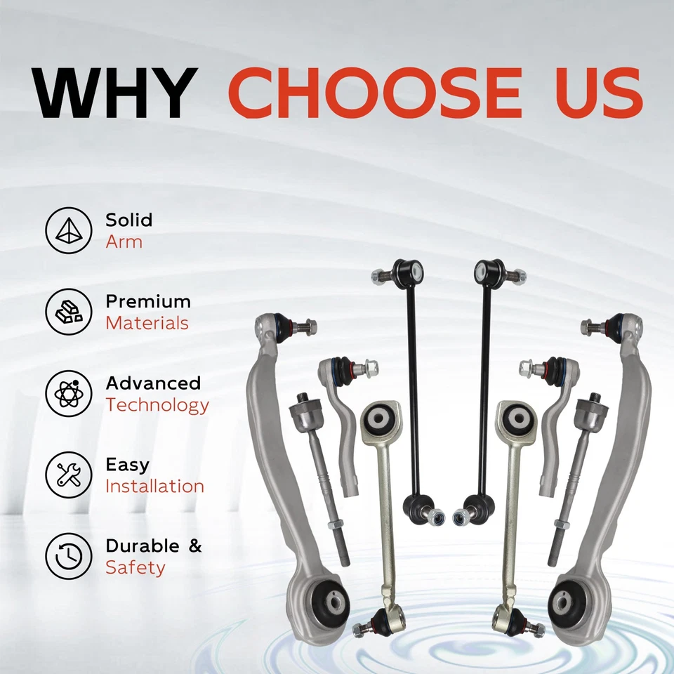 10pcs Front Control Arm w/ Ball Joint Set for Mercedes Benz C300 C350 E350 E400 - Image 2 of 4