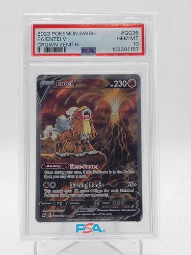 ENTEI V 2023 POKEMON CROWN ZENITH GALARIAN GALLERY #GG36 FA PSA 10 Q0895