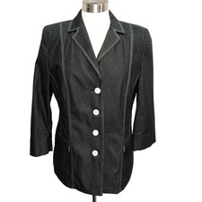 Basler Jeans Womens Size 40 US 12 Black Denim...