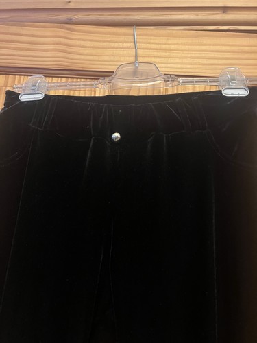 New Look Black Velvet Leggings Size 16 In Great Condition - Picture 3 of 3