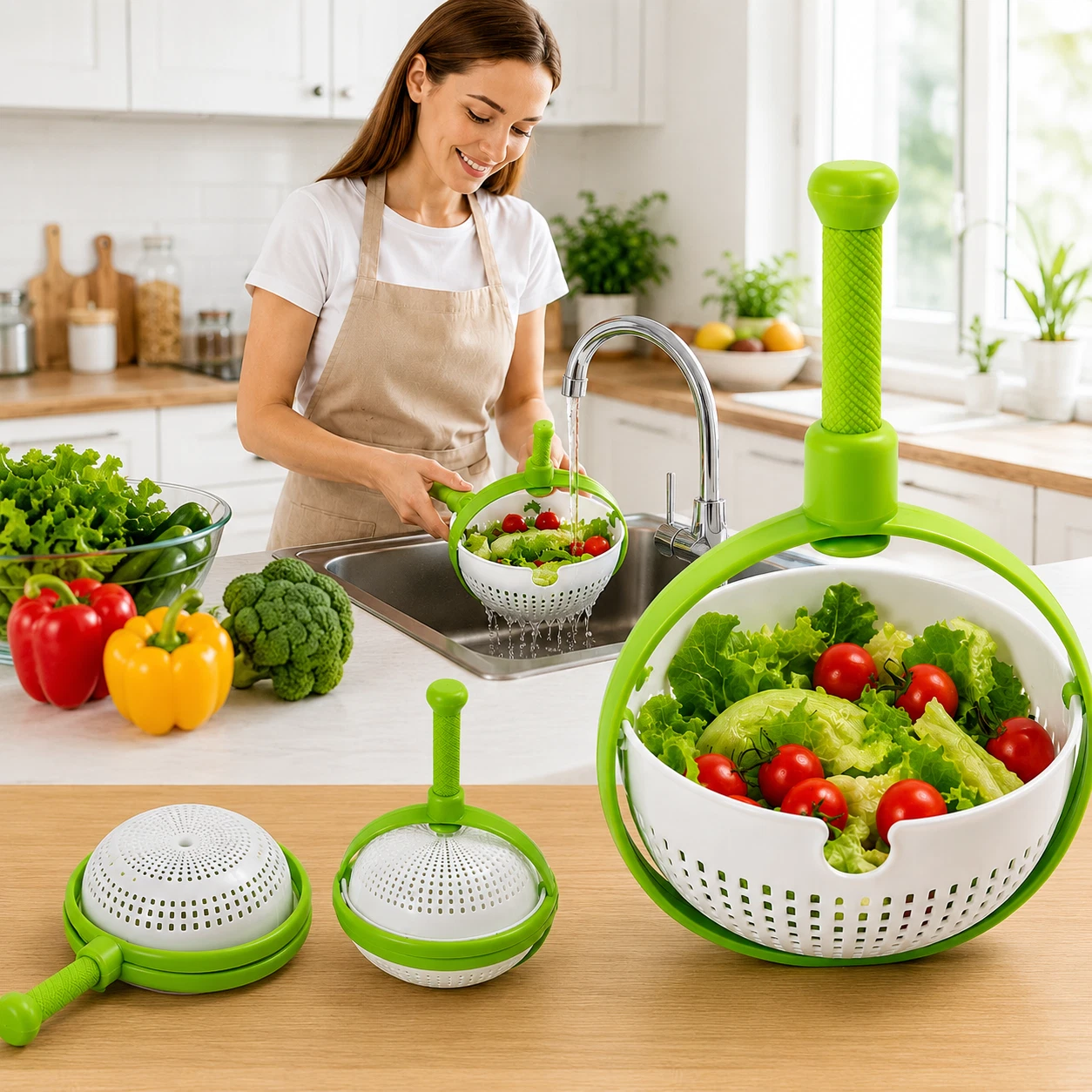 Folding Drainer Basket Fruit Vegetable Centrifuge Spinner Collapsible Handle New
Opens in a new wind