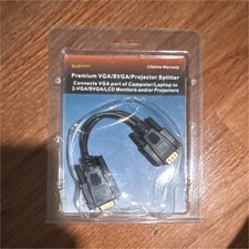 PTC VGA/SVGA 2-Port Splitter, Gold Plated, Double Shielded, High Resolution