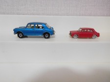 2 x Morris / MG 1100  ( Matchbox Superfast MG In Blue / Minix Morris in Red )