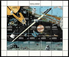 Antigua 1990 - Space - Sheet of 20 Stamps - Scott #1313 - MNH
