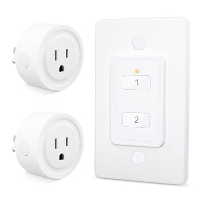 Loratap Mini Wireless Remote Control Outlet Plug Adapter (2 Pack) with Remote, 2