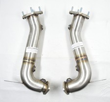 PAIR OF FRONT JAGUAR V8 XK8 XJ8 X308 XJR XKR CATALYST DELETE PIPES FLANGE EXIT