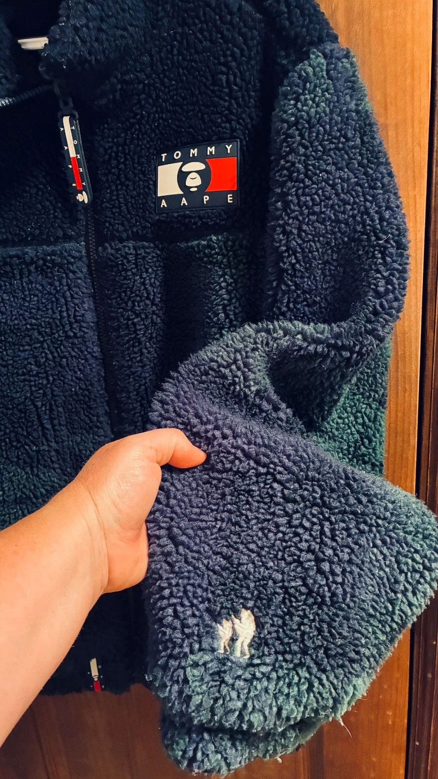 Jacket Coat AAPE by A Bathing Ape Plaid Logo full-Zip Mens MEDIUM Tommy Hilfiger - product detail image 6