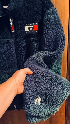 Jacket Coat AAPE by A Bathing Ape Plaid Logo full-Zip Mens MEDIUM Tommy Hilfiger image 6