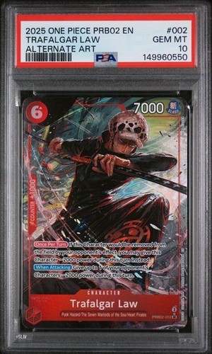 Trafalgar Law (Alternate Art) graded PSA 10 for sale on eBay